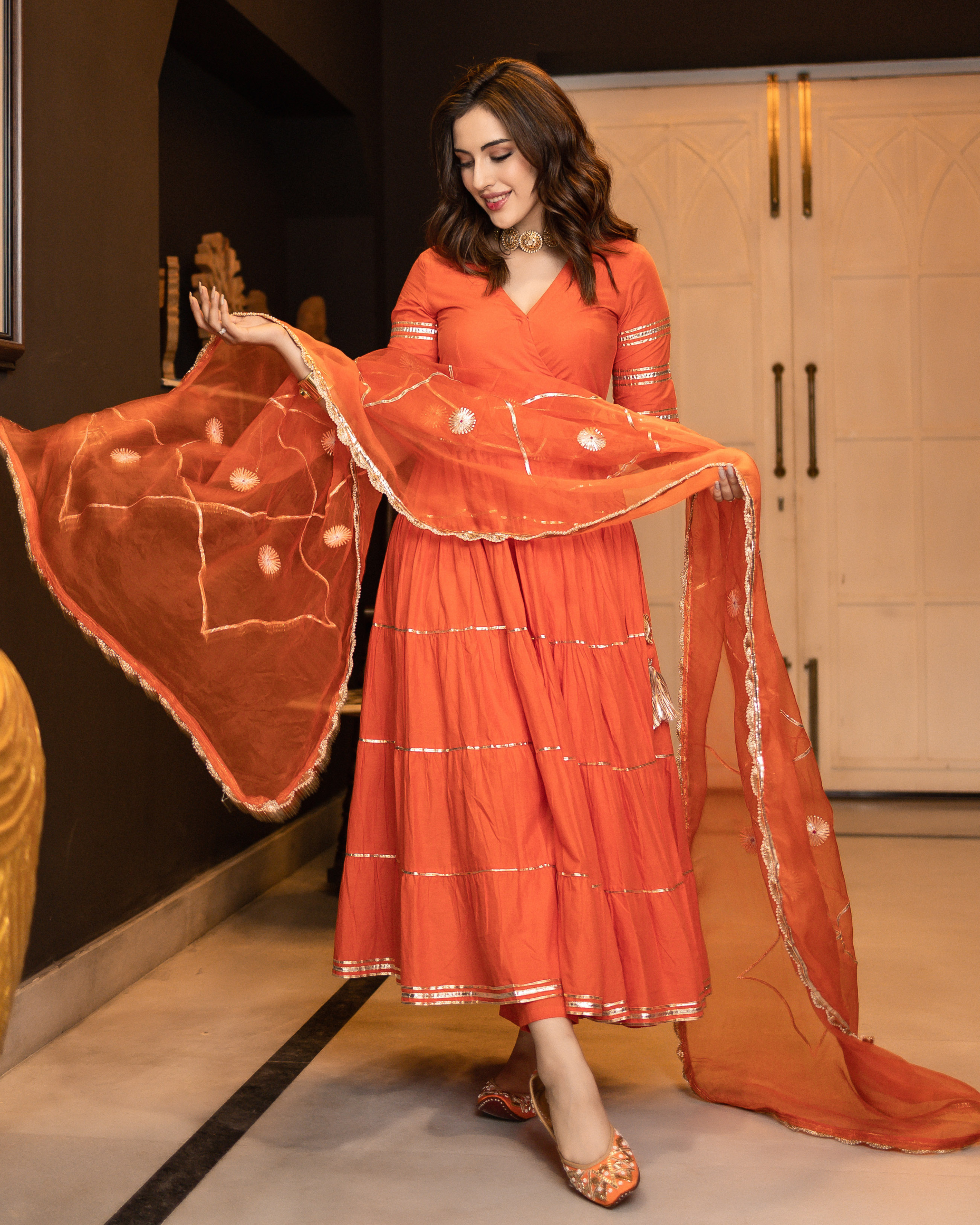 Anvi Printed Georgette Saree, Sarees from Sudhaga